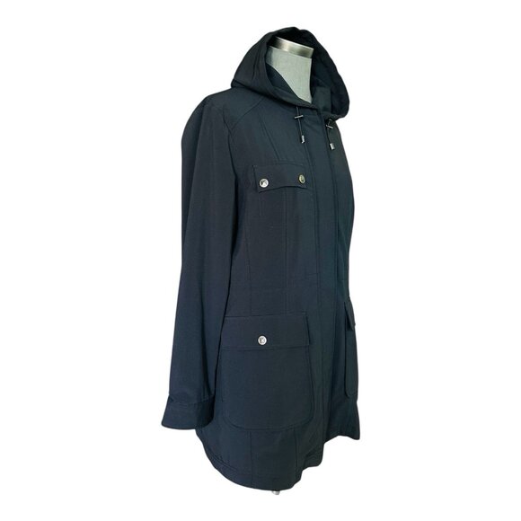 Kristen Blake Women’s Hooded Jacket Parka Raincoat Black Size M - Picture 6 of 8